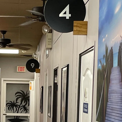 Aluminum (ACP) Address Signs with Solid Wood Mount