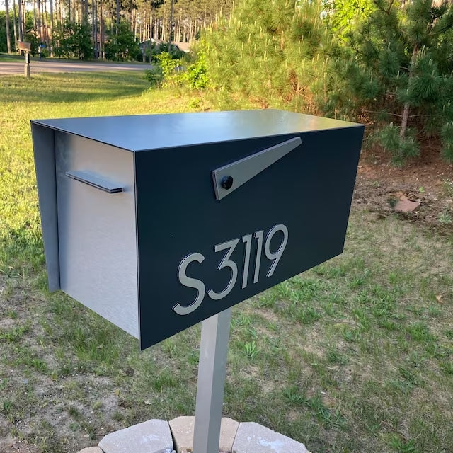 Modern Post Mounted Mailbox  - Contemporary Post Mounted Mailbox Type 4