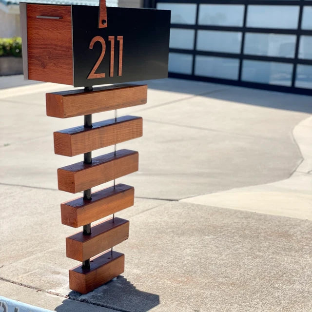 Modern Post Mounted Mailbox  - Contemporary Post Mounted Mailbox Type 4