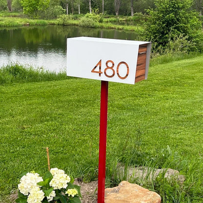 Modern Post Mounted Mailbox  - Contemporary Post Mounted Mailbox Type 4