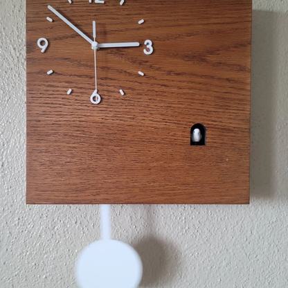 Time Box Modern Cuckoo Bird.  Cuckoo and Pendulum Wall Clock