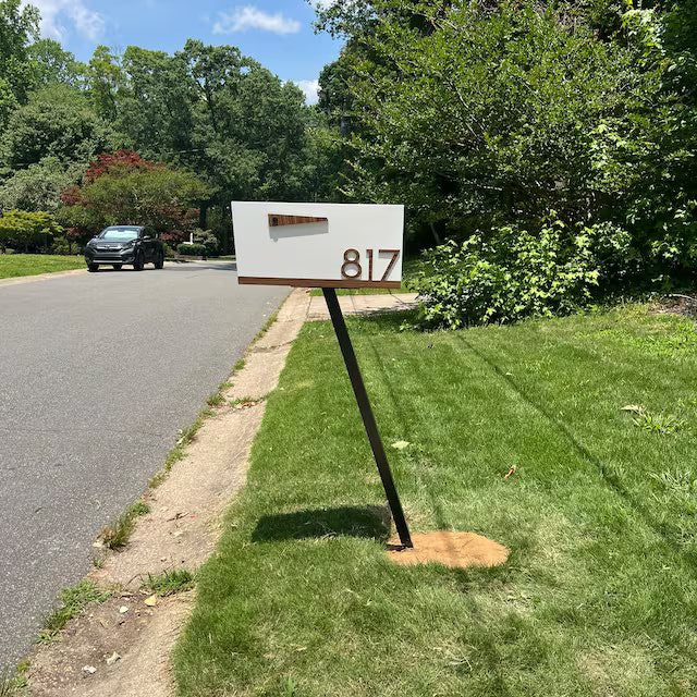 Modern Post Mounted Mailbox  - Contemporary Post Mounted Mailbox Type 4