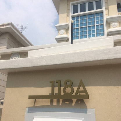 Underline House Numbers - LED Signs with Name / Address