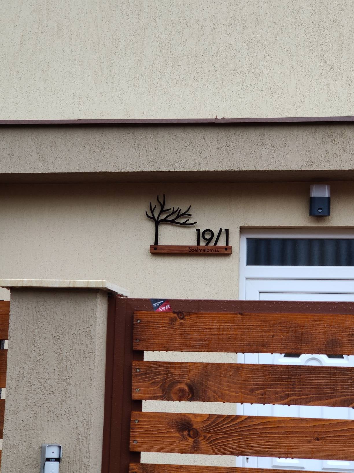 Underline African Teak Iroko or Hollow Aluminum Address Plaque - LED Signs