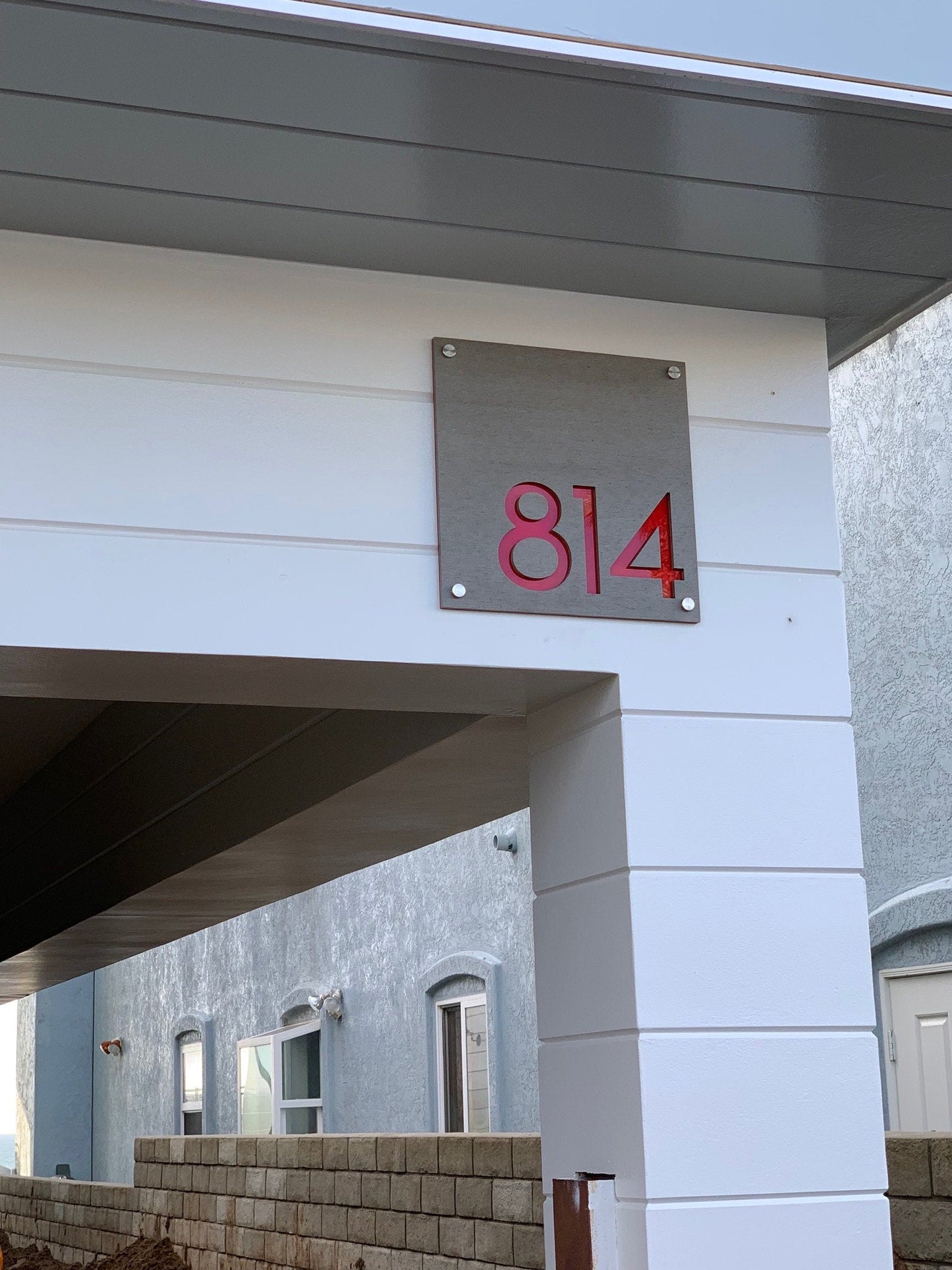 Concrete Address Plaque - Signs