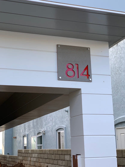 Concrete Address Plaque - Signs
