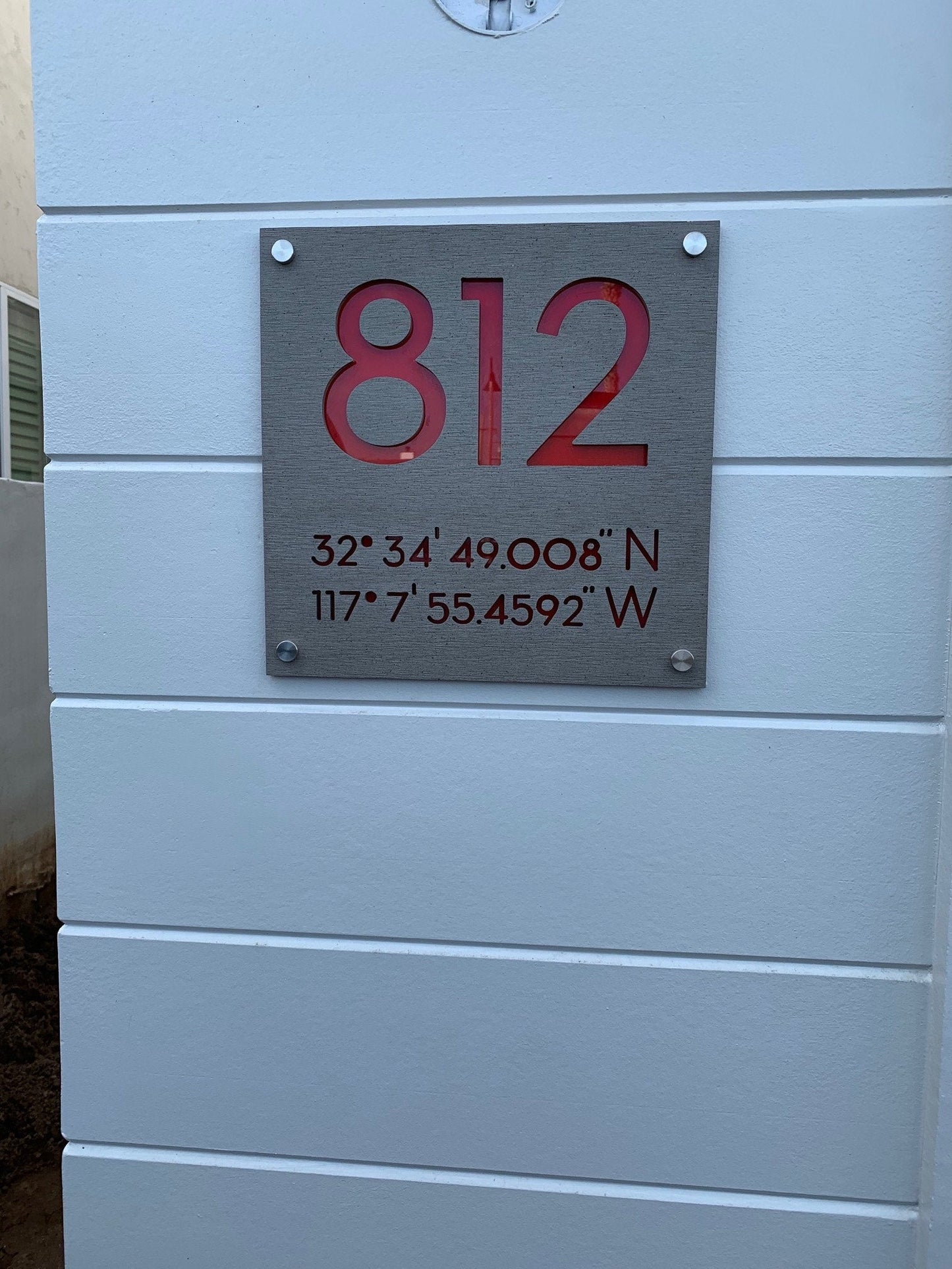Concrete Address Plaque - Signs
