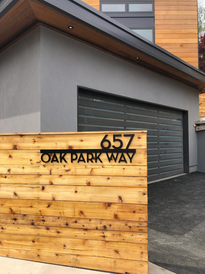 Underline House Numbers - LED Signs with Name / Address