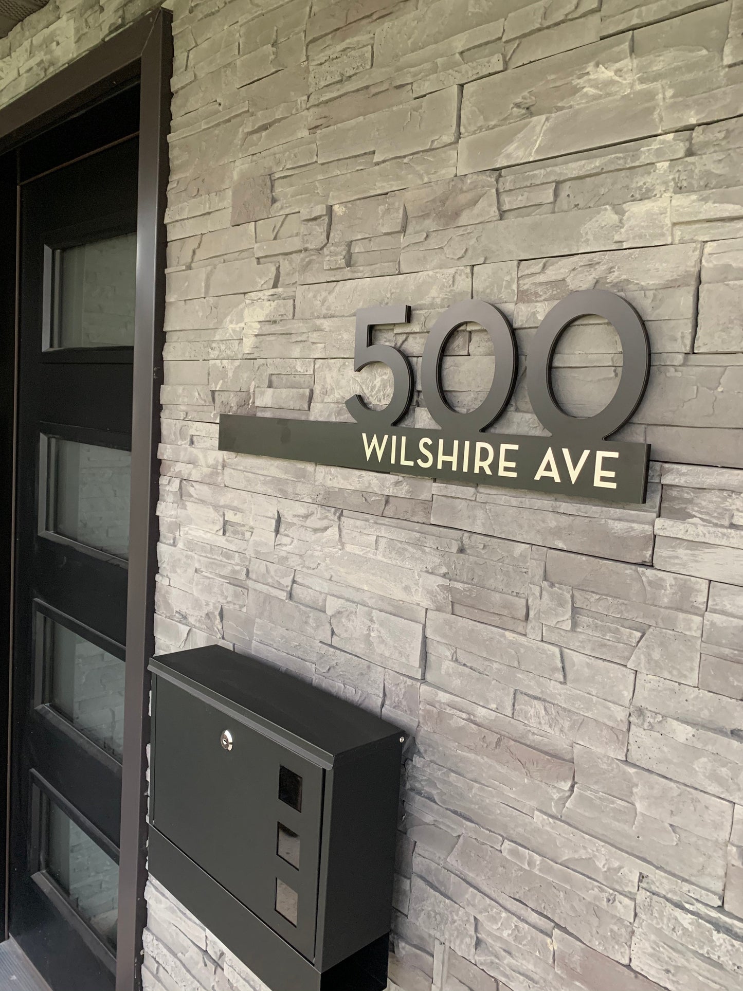 Underline House Numbers - LED Signs with Name / Address