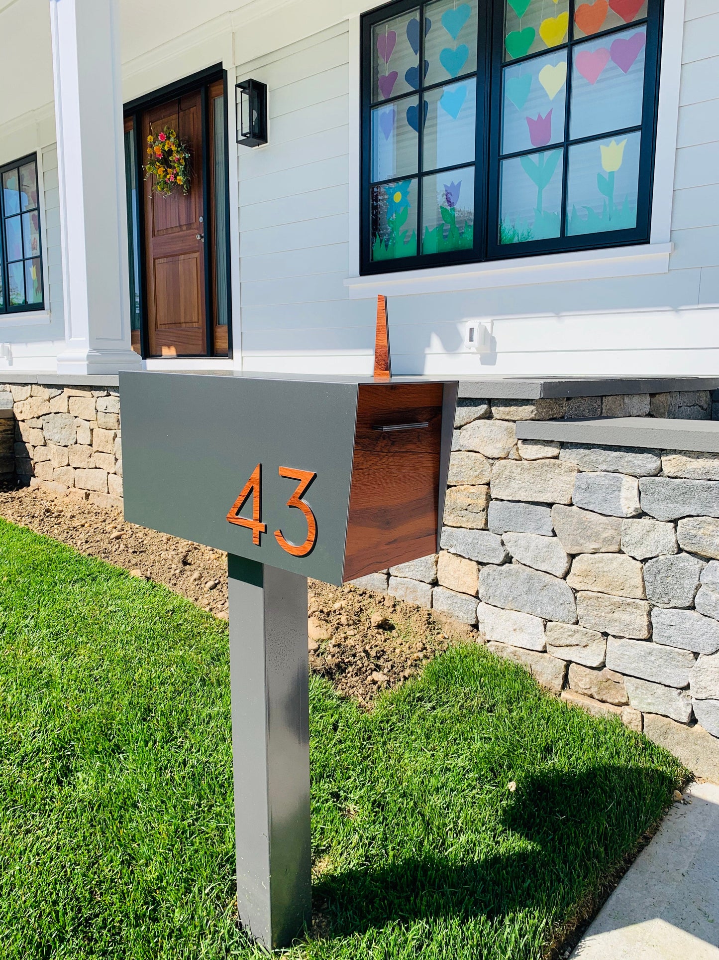 Modern Post Mounted Mailbox  - Contemporary Post Mounted Mailbox Type 4