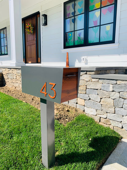 Modern Post Mounted Mailbox  - Contemporary Post Mounted Mailbox Type 4