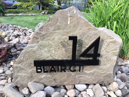 Underline House Numbers - LED Signs with Name / Address