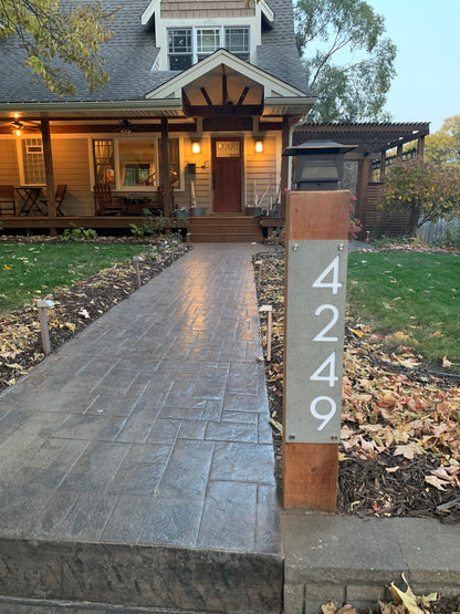 Concrete Address Plaque - Signs