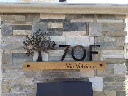 Underline African Teak Iroko or Hollow Aluminum Address Plaque - LED Signs