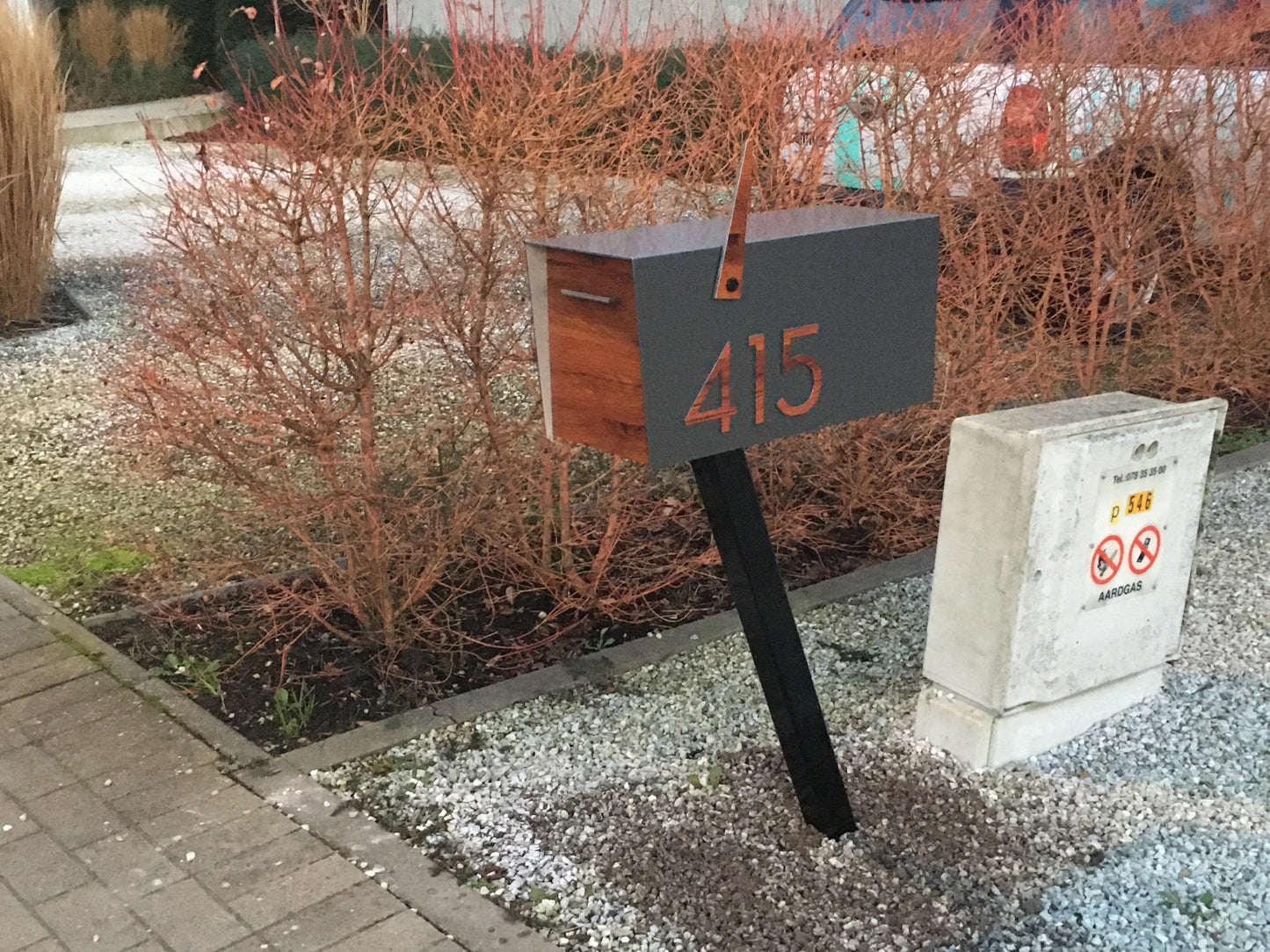 Modern Post Mounted Mailbox  - Contemporary Post Mounted Mailbox Type 4