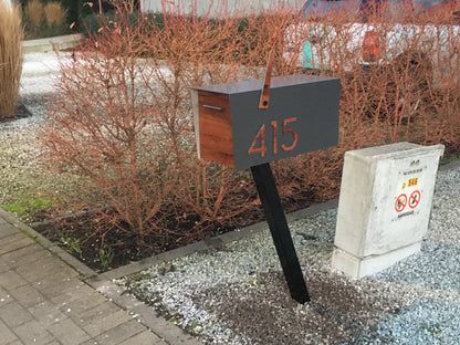Modern Post Mounted Mailbox  - Contemporary Post Mounted Mailbox Type 4
