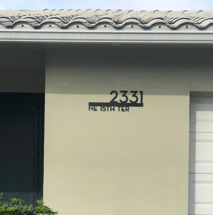 Underline House Numbers - LED Signs with Name / Address