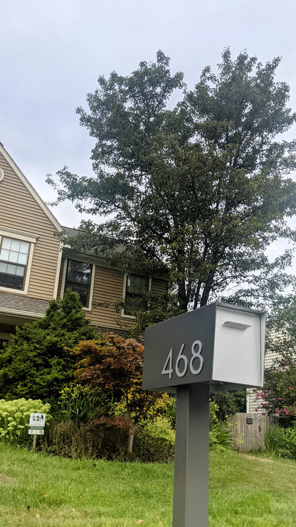 Modern Post Mounted Mailbox  - Contemporary Post Mounted Mailbox Type 4