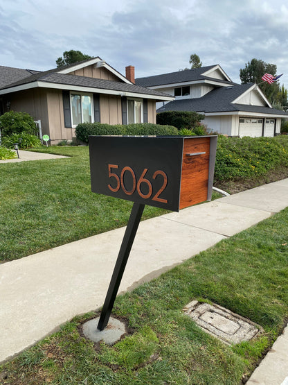 Modern Post Mounted Mailbox  - Contemporary Post Mounted Mailbox Type 4