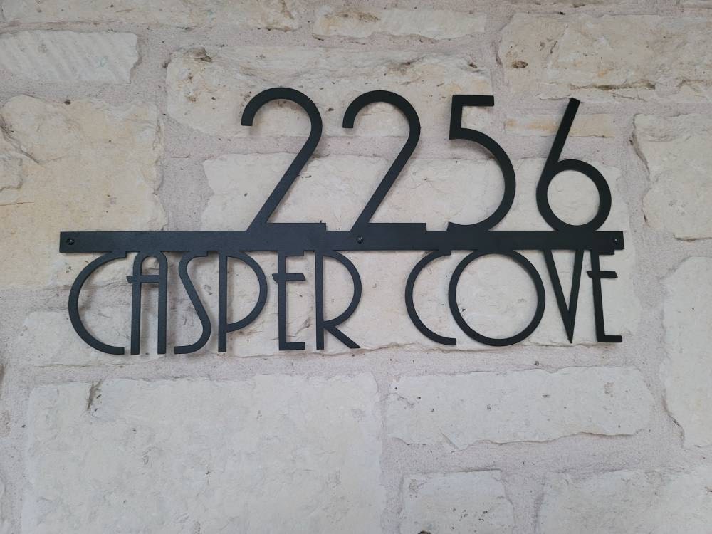 Underline House Numbers - LED Sign ( Font Options )