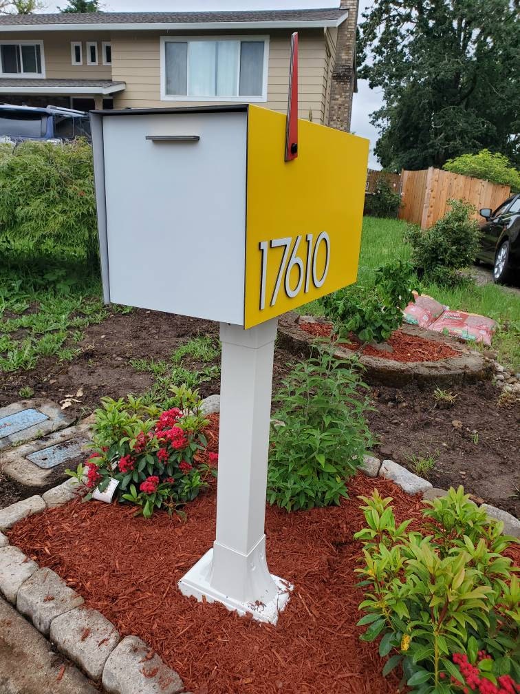 Modern Post Mounted Mailbox  - Contemporary Post Mounted Mailbox Type 4