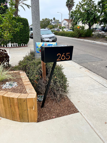 Modern Post Mounted Mailbox  - Contemporary Post Mounted Mailbox Type 4