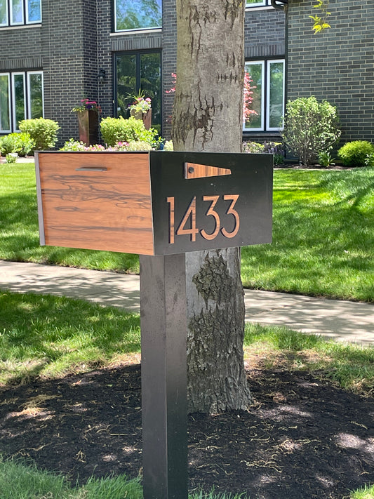 Modern Post Mounted Mailbox  - Contemporary Post Mounted Mailbox Type 4XL