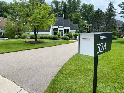 Modern Post Mounted Mailbox  - Contemporary Post Mounted Mailbox Type 4