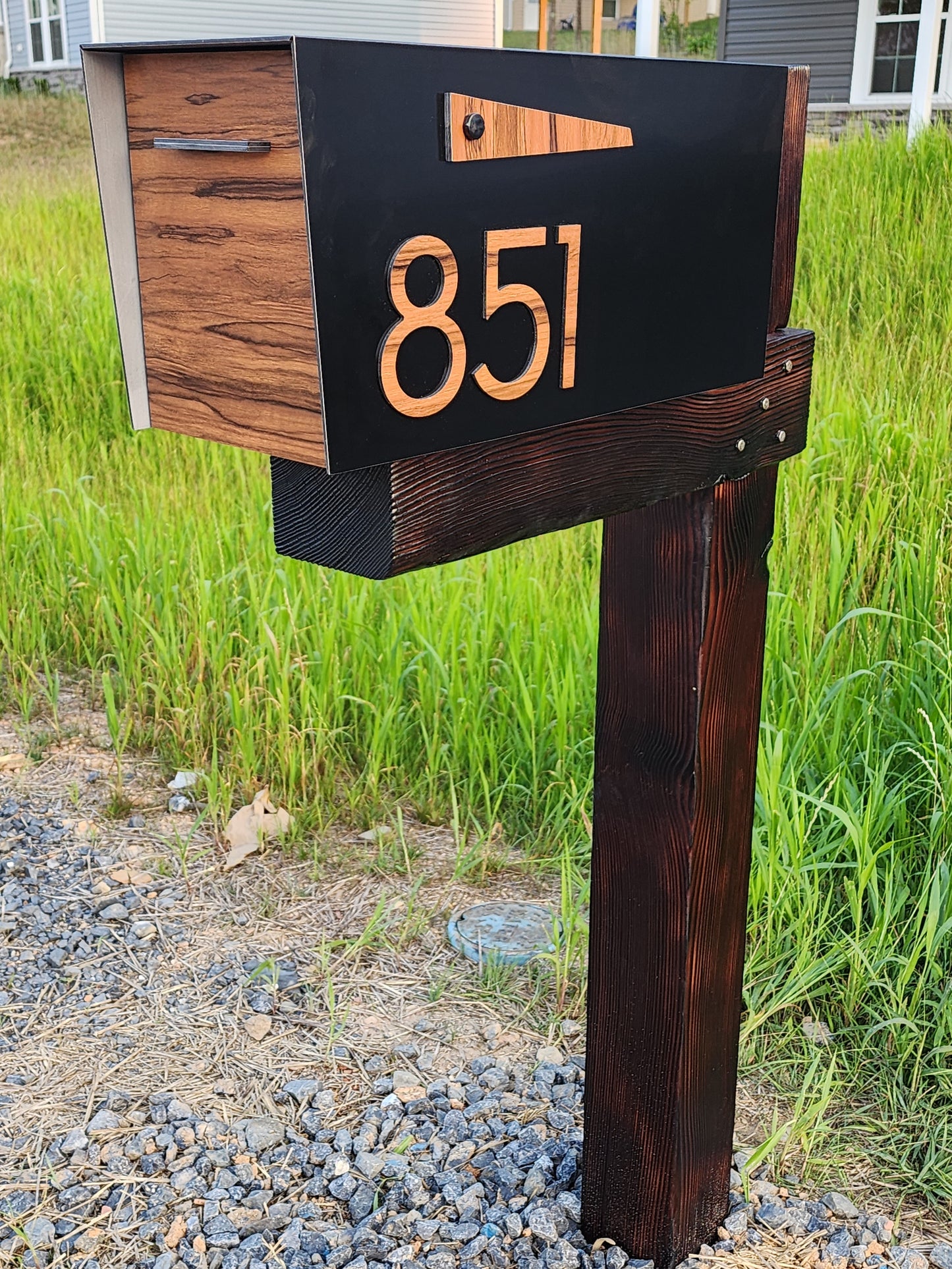 Modern Post Mounted Mailbox  - Contemporary Post Mounted Mailbox Type 4