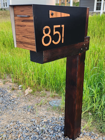 Modern Post Mounted Mailbox  - Contemporary Post Mounted Mailbox Type 4