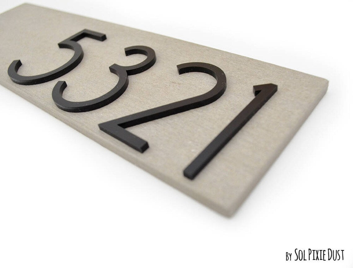 Concrete Address Plaque - Signs