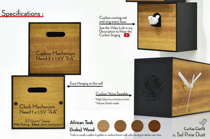 Cuckoo Clock City Two Story - Modern Cuckoo Bird Clock
