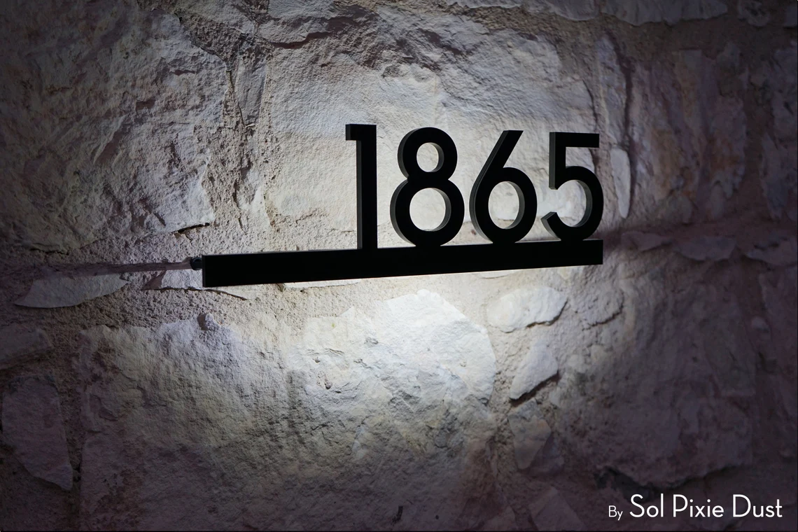 Underline House Numbers - LED Sign ( Font Options )