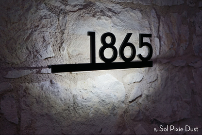 Underline House Numbers - LED Sign ( Font Options )