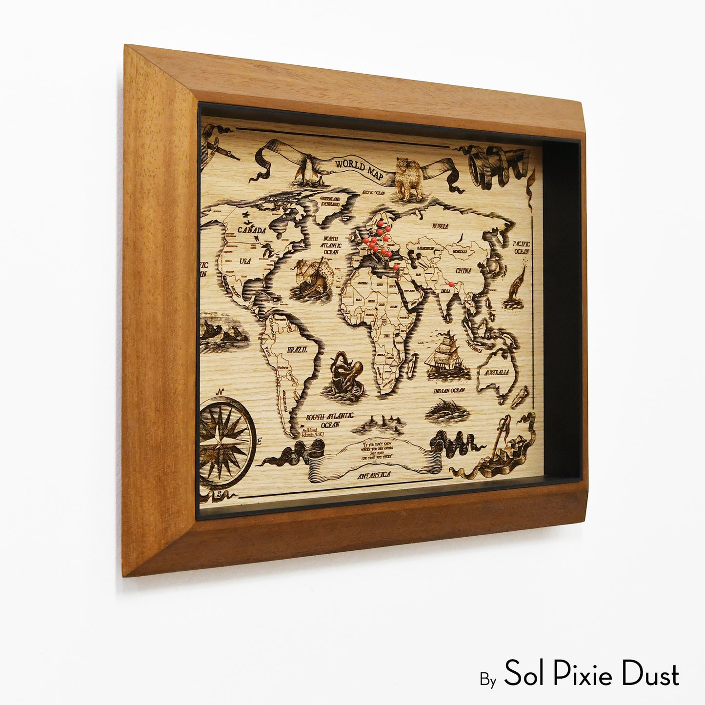 World Map Wall Frame