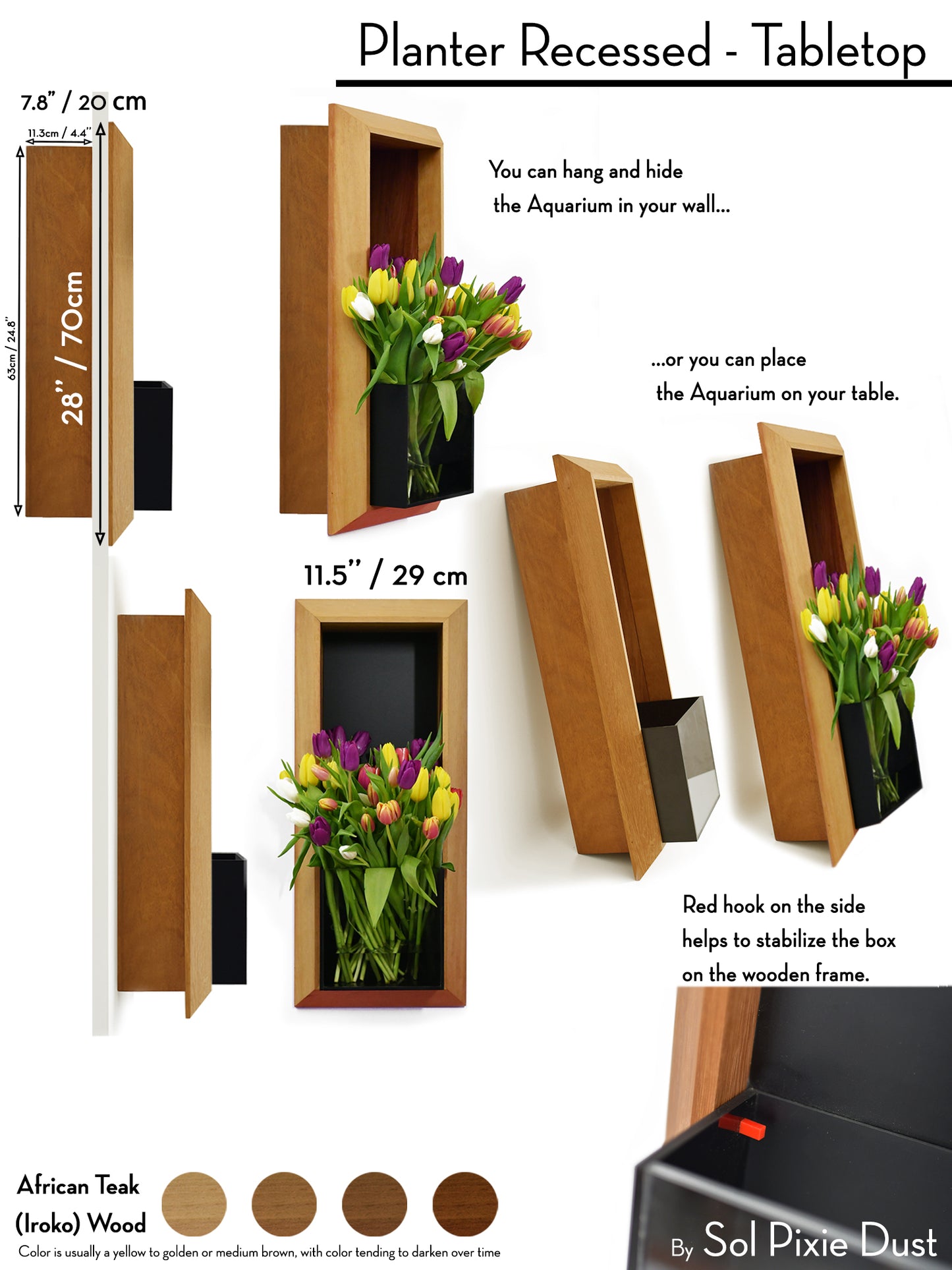 The "Living Frame" - Iroko Wood Planter
