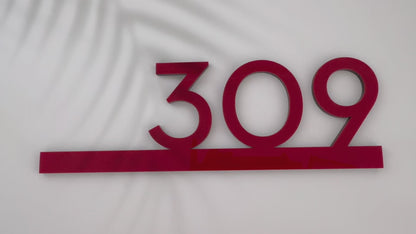 Underline House Numbers - LED Sign ( Font Options )