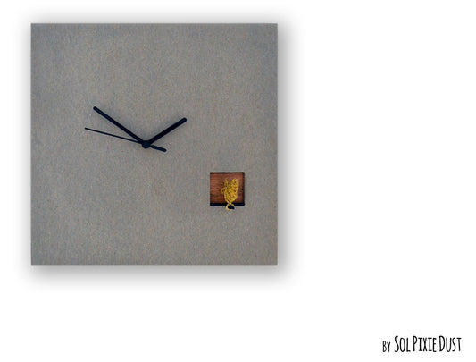 Concrete Wall Clocks Designs - Wire Bird