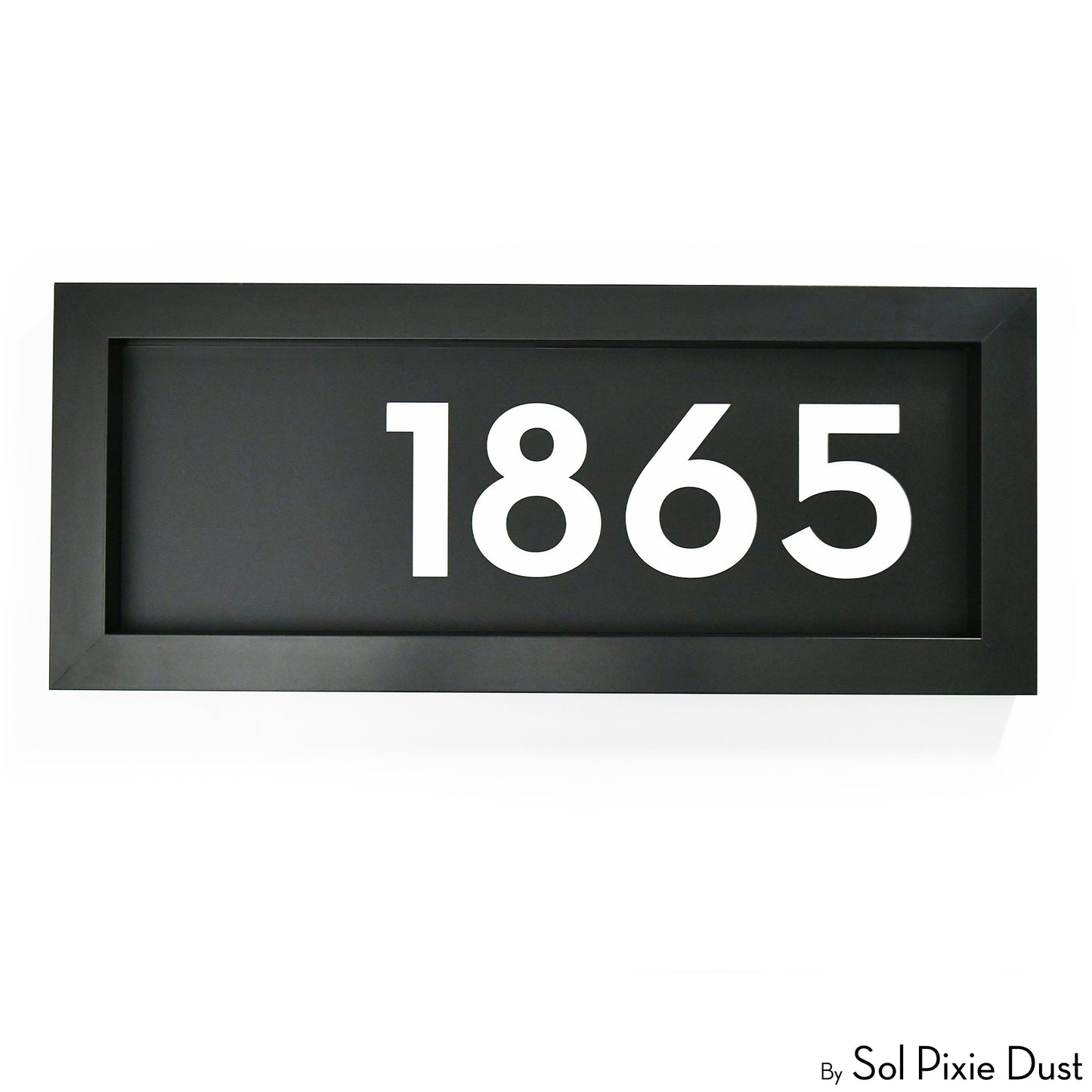 Aluminum & Solid Wood Iroko Frame Address Plaque With Aluminum Numbers