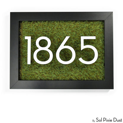 Aluminum & Solid Wood Iroko Frame Address Plaque With Aluminum Numbers