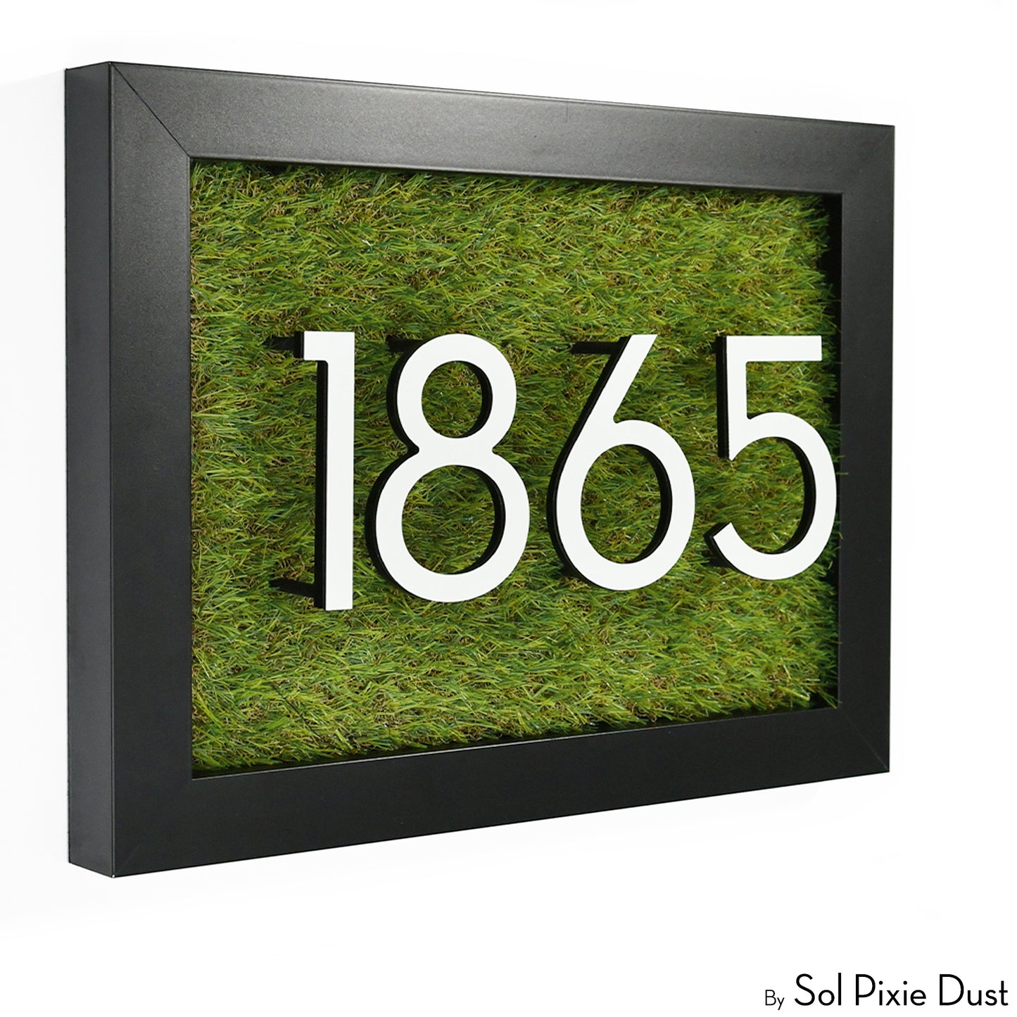 Aluminum & Solid Wood Iroko Frame Address Plaque With Aluminum Numbers
