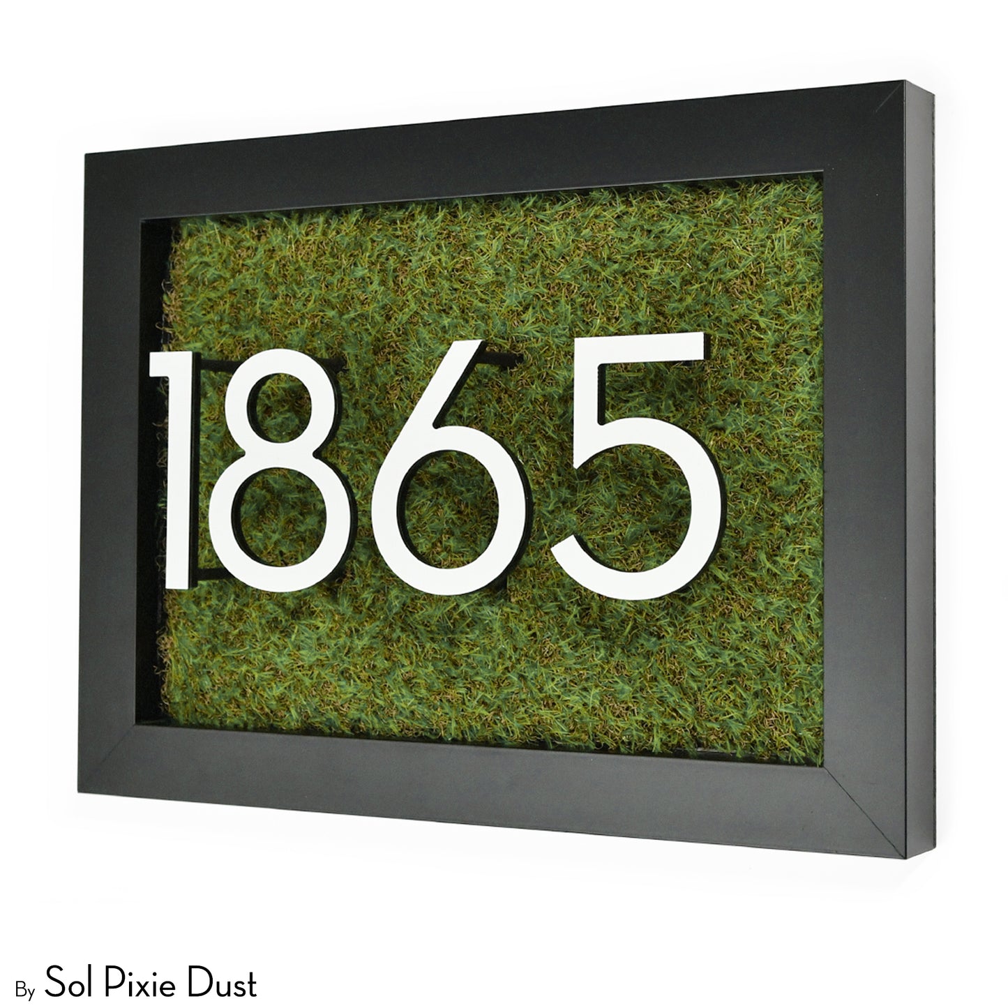 Aluminum & Solid Wood Iroko Frame Address Plaque With Aluminum Numbers