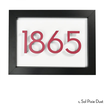 Aluminum & Solid Wood Iroko Frame Address Plaque With Aluminum Numbers