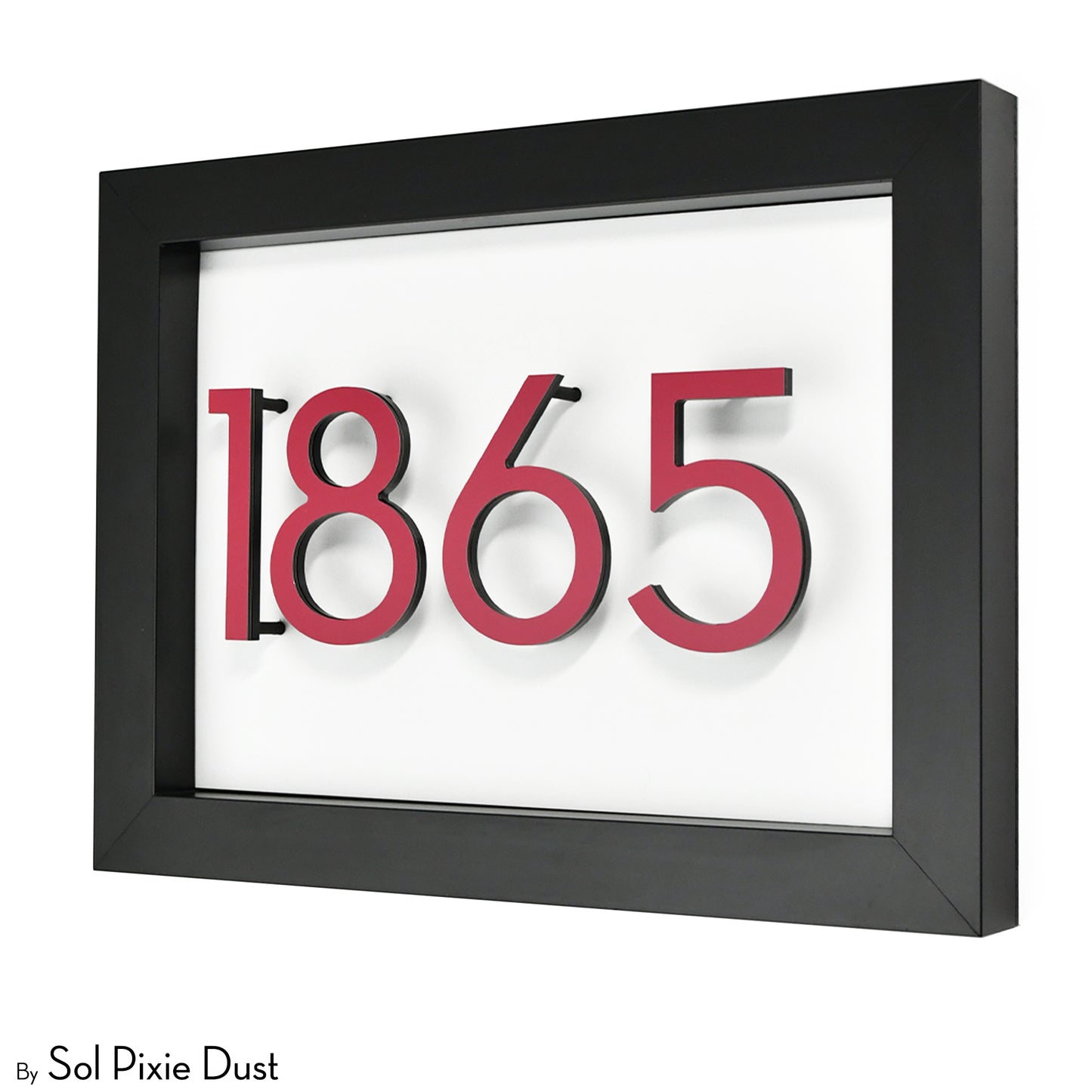 Aluminum & Solid Wood Iroko Frame Address Plaque With Aluminum Numbers