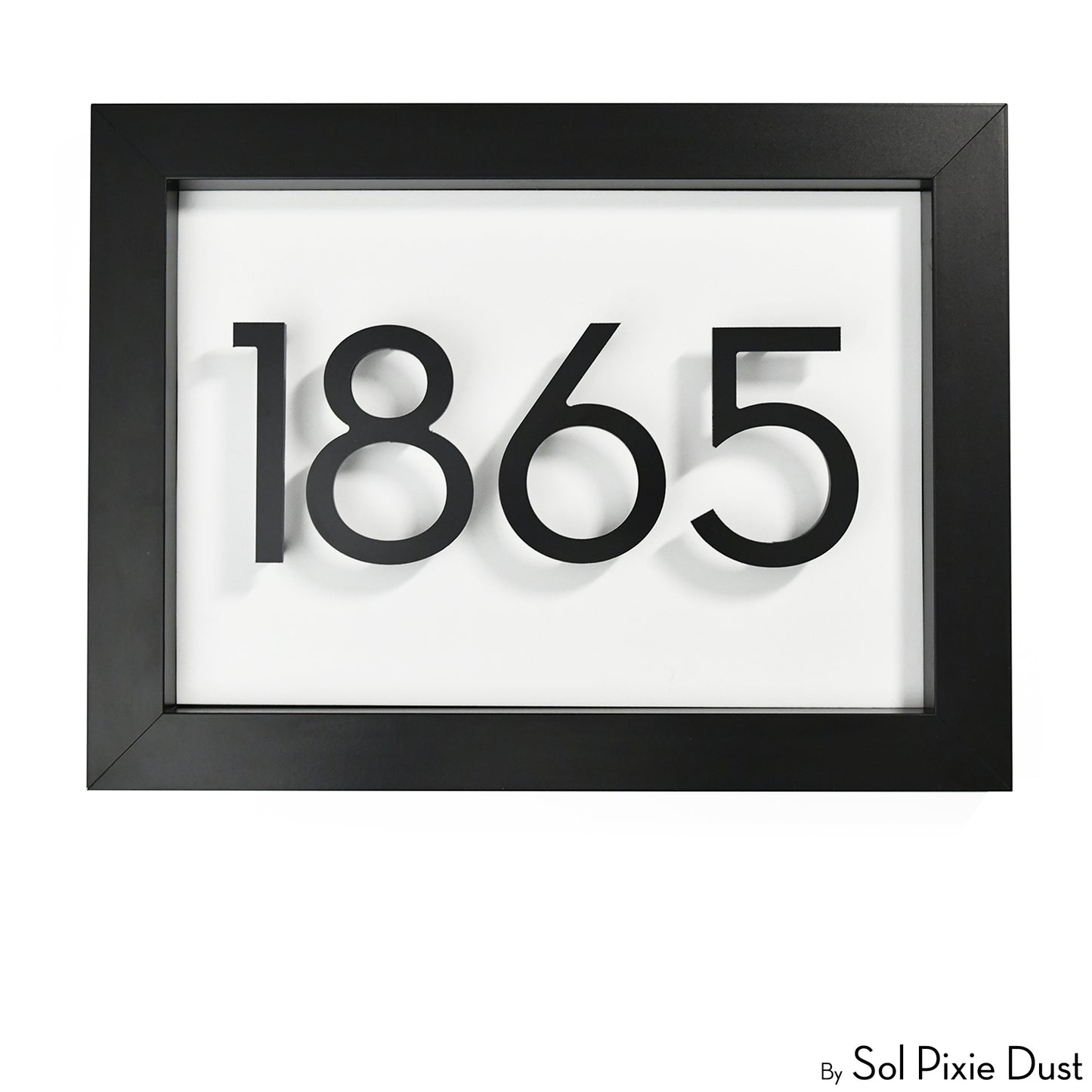 Aluminum & Solid Wood Iroko Frame Address Plaque With Aluminum Numbers