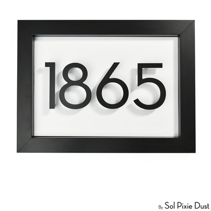 Aluminum & Solid Wood Iroko Frame Address Plaque With Aluminum Numbers