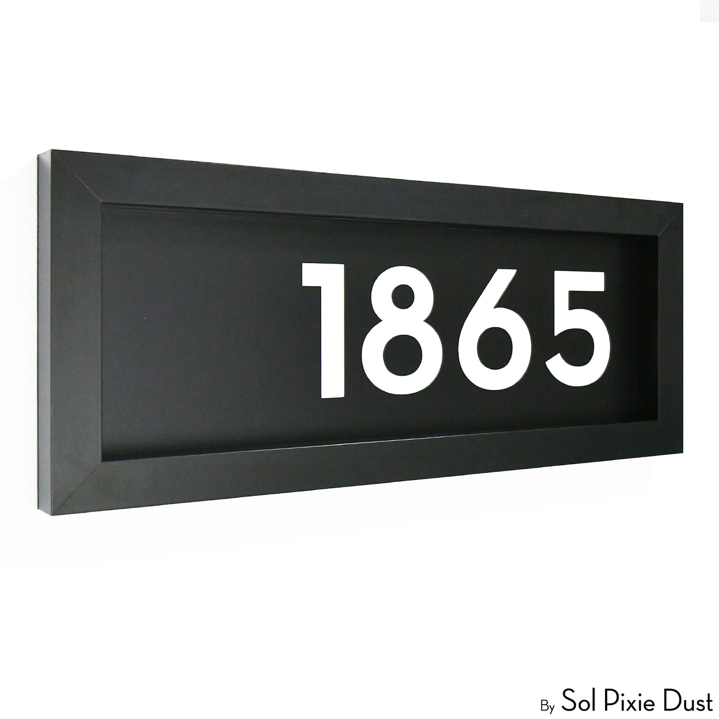 Aluminum & Solid Wood Iroko Frame Address Plaque With Aluminum Numbers