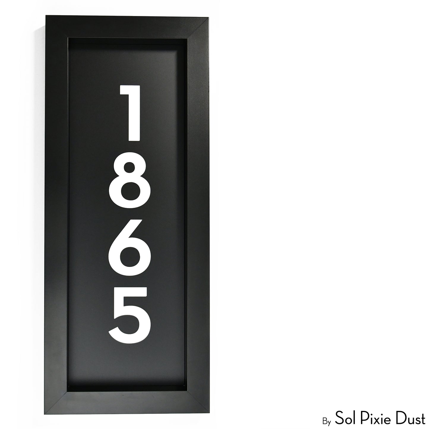 Aluminum & Solid Wood Iroko Frame Address Plaque With Aluminum Numbers