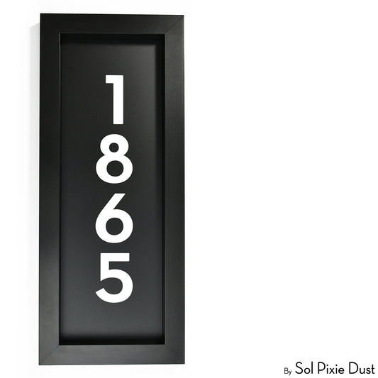 Aluminum & Solid Wood Iroko Frame Address Plaque With Aluminum Numbers