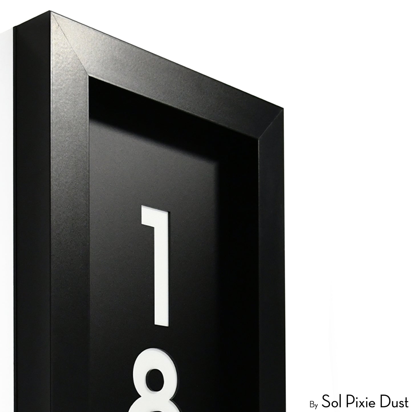 Aluminum & Solid Wood Iroko Frame Address Plaque With Aluminum Numbers
